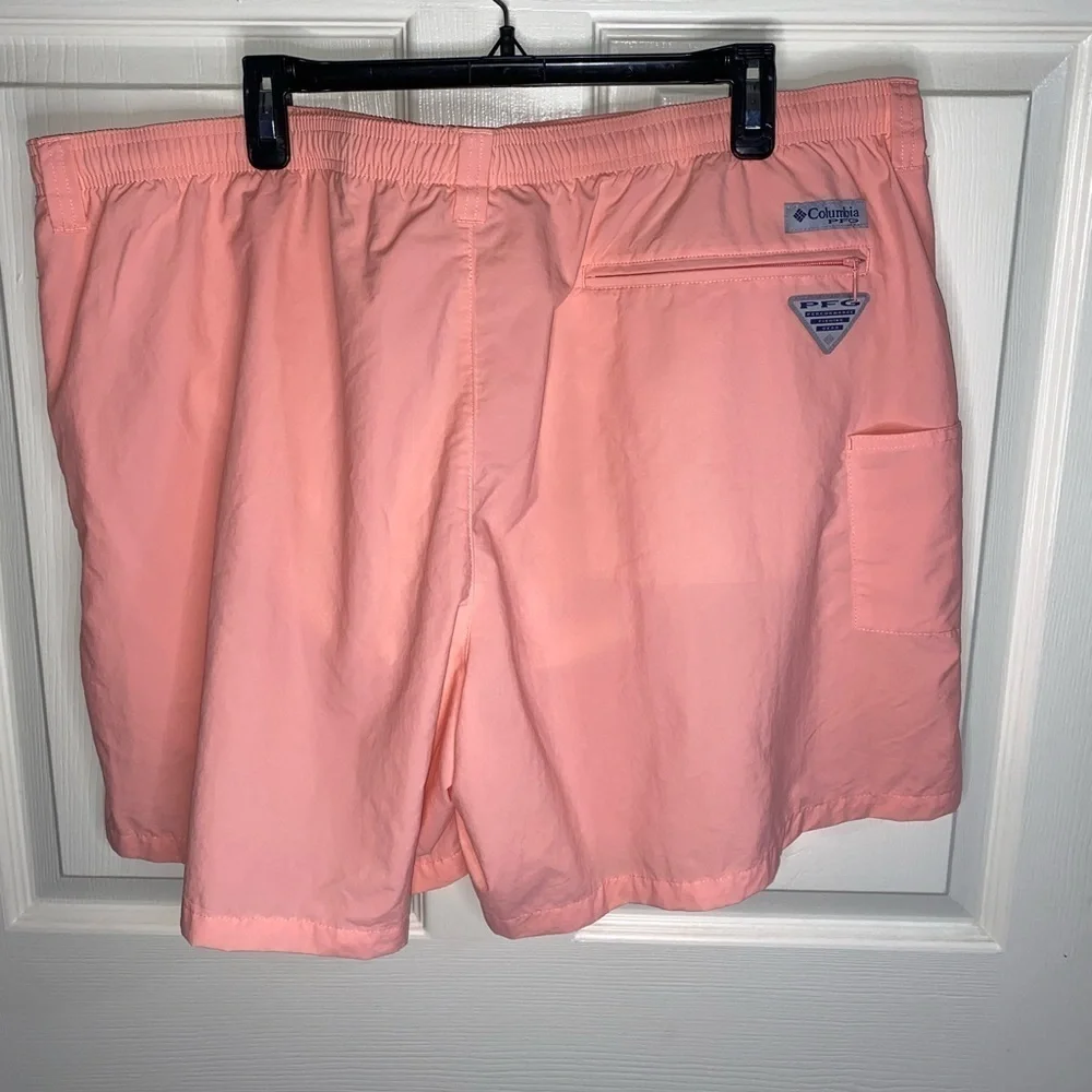 Men's Columbia Water Shorts, Swim Trunks, Salmon Pink